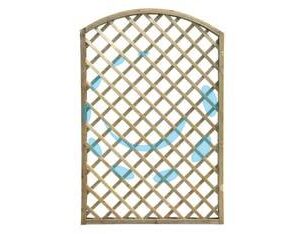 TRALICCIO AD ARCO IN PINO IMPREGNATO CORNICE MM.40X40 - cm.180x180h., listello mm.10x30, cornice mm.44x4 - Marca VETTE - Cod: 264051
