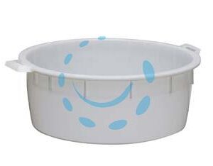 MASTELLONI SOTTOSPINA CON MANICI TONDI BIANCHI - lt.80 ø cm.65x32h. - Marca ICS - Cod: 268103