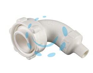 RACCORDO IN PP CURVO 90° CON RIEMPIBOTTIGLIE - ø mm.20, filetto M 29x1.75 - Marca BUCCHI - Cod: 270489
