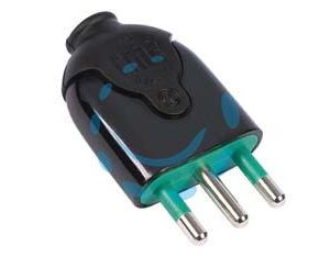 SPINA DRITTA 2 POLI + TERRA 16A NERA - nera 80021 - Marca FANTON - Cod: 272667