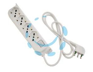 MULTIPRESA 4 POSTI BIPASSO + SCHUKO CON INTERRUTTORE "LINEA RETAIL" - bianca 47420 - Marca FANTON - Cod: 273091