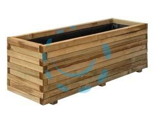 FIORIERA RETTANGOLARE IN PINO IMPREGNATO ASSEMBLATA - cm.40x80x26h. - Marca VETTE - Cod: 273404
