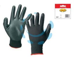 GUANTI DA LAVORO IN  POLIESTERE CON PALMO RICOPERTO IN LATTICE - tg.M misura 8 - Marca EXCEL - Cod: 200554