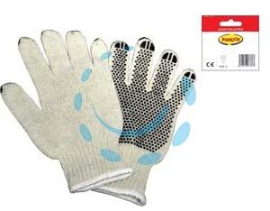 GUANTI IN POLIESTERE/COTONE PUNTINATI CON POLSINO tg.10 uomo - Marca EXCEL - Cod: 274890