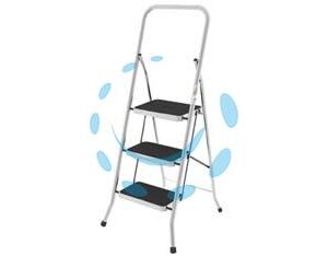 SCALA SGABELLO "NEW SECURITY" TUBOLARI ALLUMINIO GRADINI ACCIAIO - 3 gradini cm.38x26x75h. - peso kg.6,4 - Marca COLOMBO - Cod: 283212