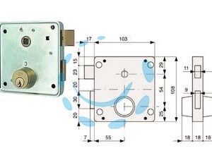 SERRAT. APPLIC. CANCELLI 2 MAND. E SCR. SEP. + QUADRO CIL. FISSI 433 - mm.55 (433.55.1) Dx - Marca MG - Cod: 283946