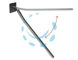 STENDIBIANCHERIA A STAFFA PIEGHEVOLE DA MURO IN ACCIAIO ZINCATO - cm.58x3x1,5 - Marca  - Cod: 284523