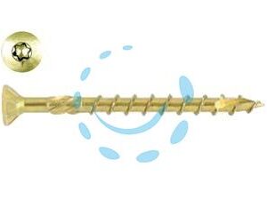 VITI PER TRUCIOLARE TESTA SVASATA TORX ACCIAIO ZINCATO GIALLO VBU-PRO - ø mm.4x80 filetto mm.40 - torx T20 - Marca FRIULSIDER - Cod: 406697