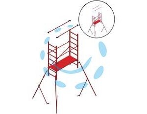 KIT ALZATA CON STABILIZZATORI E PIANO PER TRABATTELLO "PINNA CLIC" - peso Kg.33 - Marca FACAL - Cod: 304191