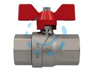 VALVOLA A SFERA F/F CON MANIGLIA A FARFALLA "EVOLUTION" - FF 1/2" - pressione esercizio 50 bar - Marca FIV - Cod: 304825