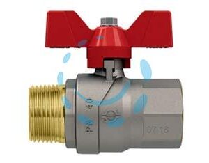 VALVOLA A SFERA M/F CON MANIGLIA A FARFALLA "EVOLUTION" - MF 1/2" - pressione esercizio 50 bar - Marca FIV - Cod: 304863