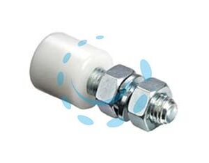 OLIVA A RULLO IN NYLON PER SCORREVOLI  ART.243 - mm.75, rullo ø mm.30 - Marca COMUNELLO - Cod: 308243