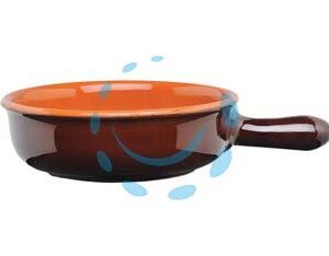 CASSERUOLA IN TERRACOTTA ALTO 1 MANICO BICOLORE - cm.16 - Marca COLI - Cod: 308588