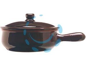 CASSERUOLA IN TERRACOTTA BRUNELLA CON COPERCHIO - cm.16 - Marca COLI - Cod: 308892