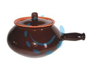 CUOCIPATATE IN TERRACOTTA BRUNELLA CON COPERCHIO - cm.22 - Marca COLI - Cod: 309042