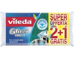 SPUGNA FIBRA VERDE GLITZY CRYSTAL  - Marca VILEDA - Cod: 309530