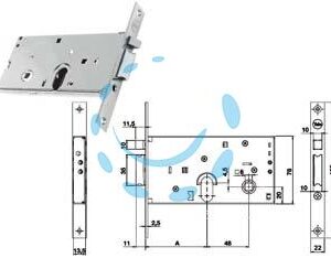 ELETTROSERRATURA INFILARE PER FASCE SOLO SCROCCO MM.78 H 85500 - mm.58 (Y8550058080) - Marca YALE - Cod: 311380
