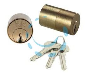 DOPPIO CILINDRO ESTERNO FISSO DA APPLICARE IN OTTONE 2252 - ø mm.25x20/ø mm.25x52 per serrature 6808 - Marca YALE - Cod: 311519