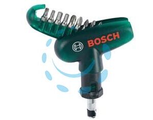 SET INSERTI CON 9 BIT E CACCIAVITE A CRICCHETTO  - Marca BOSCH - Cod: 312035