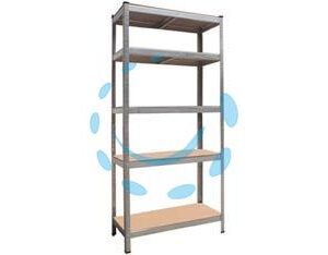 SCAFFALE IN KIT 5 RIPIANI IN LEGNO - 5 ripiani cm.90x40x180h. - Marca ALTE - Cod: 316255