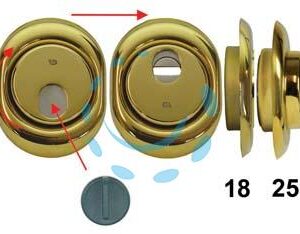 DEFENDER MAGNETICO MAG MONOLITO ANTIACIDO MRM29 OTTONATO LUCIDO - mm.68x88x20h. (MRM29B-20D1) - Marca DISEC - Cod: 317498