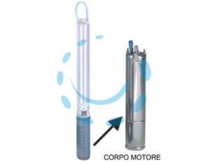 CORPO MOTORE P/ELETTROPOMPA SOMMERSA 4" MONOF. "4OS07M235/C" KW 0,75  - Marca LOWARA - Cod: 434270