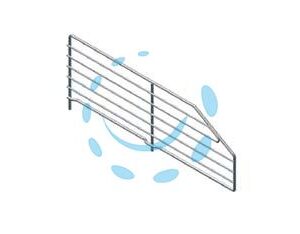 DIVISORIO TRAPEZOIDALE IN FILO CROMATO - mm.400 l.x160/80 h. - Marca  - Cod: 320344