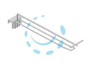 GANCIO IN FILO CROMATO DOPPIO PER BARRE UNIVERSALI CON PORTAPREZZI - ø mm.5x300 l. - Marca  - Cod: 324595