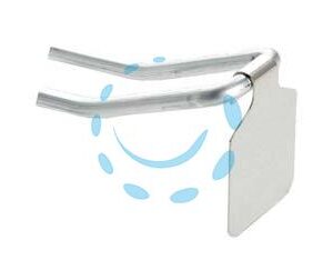 TARGHETTA IN ACCIAIO PORTA ETICHETTA PER GANCI DOPPI - mm.28x30 - Marca  - Cod: 323307
