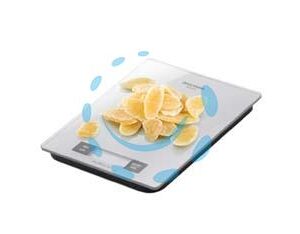 BILANCIA DA CUCINA ELETTRONICA KG.5 "ACCURA" PIANO IN VETRO - cm.20,5x16,5 - Marca TESCOMA - Cod: 327060