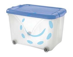 CONTENITORE "JUMBO" CON COPERCHIO E RUOTE - cm.58,5x38,5x38h. lt.60 - Marca TONTARELLI - Cod: 331012