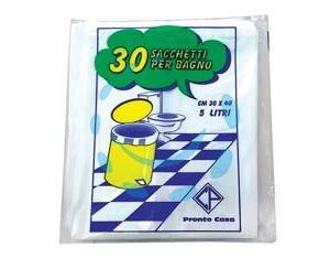 SACCO PATTUMIERA PER BAGNO BIANCO PZ.30 - cm.30x40 gr.152 - Marca CP - Cod: 331531