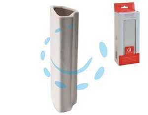 UMIDIFICATORE IN CERAMICA INCASTRO BIANCO - cm.9x6x25h. - Marca IL COCCIO - Cod: 342452