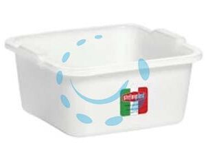 BACINELLA QUADRA IN POLIETILENE BIANCA - cm.30x30x12,5 da lt.7 - Marca STEFANPLAST - Cod: 333771
