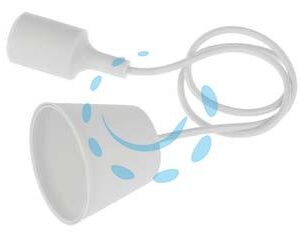 PORTALAMPADA CON CAVO PER INTERNI "FANTASY" E27 - bianco - Marca CENTURY - Cod: 343008