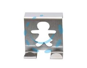 GANCIO PER ANTA/CASSETTO "BAMBINI" IN ACCIAIO INOX - cm.5x5 blister pz.2 - Marca ELIPLAST - Cod: 344258
