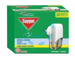 ELETTROEMANATORE BAYGON GENIUS BASE + RICARICA LIQUIDA 30 NOTTI  - Marca BAYGON - Cod: 345231