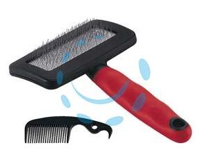 SPAZZOLA CARDATRICE GRO 5944 MEDIUM CANI E GATTI PELO MEDIO E LUNGO - cm.16X9,8X3,3h. - Marca FERPLAST - Cod: 346009