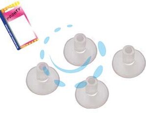 VENTOSE TRASPARENTI CON GAMBO IN BLISTER - ø mm.20, in bl.4 pz. - Marca  - Cod: 350143