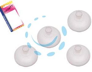VENTOSE TRASPARENTI SENZA GAMBO IN BLISTER - ø mm.25, in bl.4 pz. - Marca  - Cod: 350150