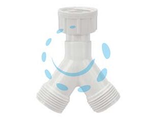 RACCORDO A Y PER TUBI CARICO LAVATRICE - F 3/4" x M 3/4" x M 3/4" - Marca  - Cod: 351065