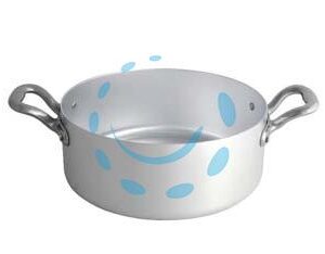 CASSERUOLA CILINDRICA MEZZA FONDA IN ALLUMINIO CON 2 MANIGLIE - cm.24 - Marca OTTINETTI - Cod: 353779