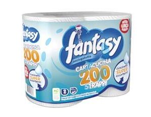 CARTACUCINA 200 STRAPPI 2 VELI - conf. da 2 rotoli - Marca FANTASY - Cod: 358040