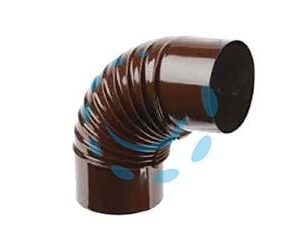 GOMITO 90° PORCELLANATO PER STUFE A LEGNA MARRONE "ALA SMALTO CLASSIC" - ø mm.80 - Marca ALA - Cod: 362467