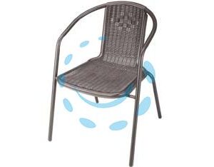 SIEDIA POLTRONA "WOOD BROWN" IN RATTAN SINTETICO PP  - Marca VETTE - Cod: 370899