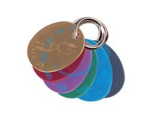 MEDAGLIA ULTRALITE OVALE 6 COLORI CON ANELLO - con anello ø mm.25 - Marca SILCA - Cod: 379816