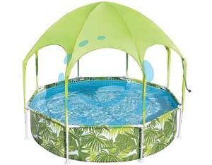 PISCINA "SPLASH-IN-SHADE" COPERTA CON PIOGGIA CM.244x51H. - kg.13,4 - lt.1.688 (art.56432) - Marca BESTWAY - Cod: 379861