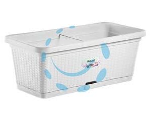 FIORIERA NATURAL BIANCA CON RISERVA D'ACQUA CM. 80 - cm.80 - lt.66 - Marca STEFANPLAST - Cod: 383189