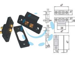 COPPIA CONTATTI ELETTRICI A PRESSIONE 06510 - (06510000) - Marca CISA - Cod: 383653