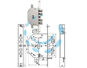 SERRATURA TRIPLICE INFIL. C/SCROCCO CIL. EU. CLEVER BLINDATE 2151 PE - mm.60 DX (2151PEN-01NCL/FL) - Marca CR - Cod: 384131